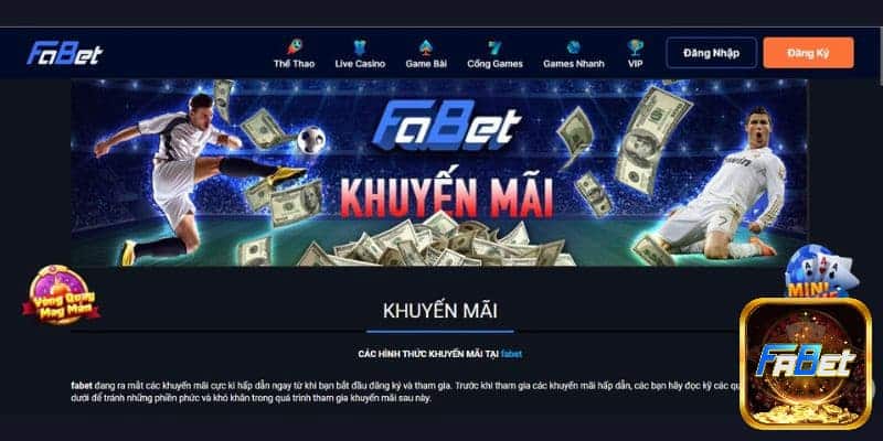 Cách nhận khuyến mãi nhà cái uy tín FABET tặng tiền cược miễn phí