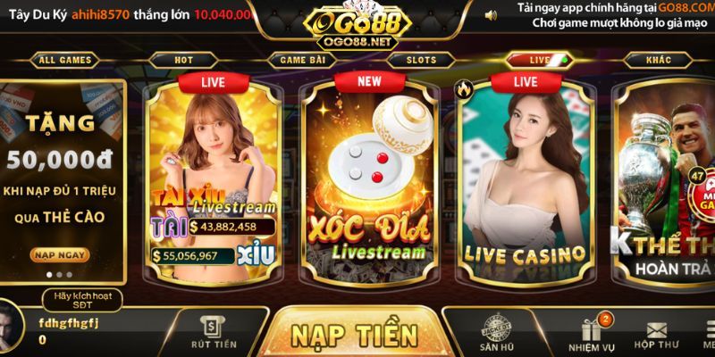 Thông tin minh bạch tại các bàn chơi casino Go88
